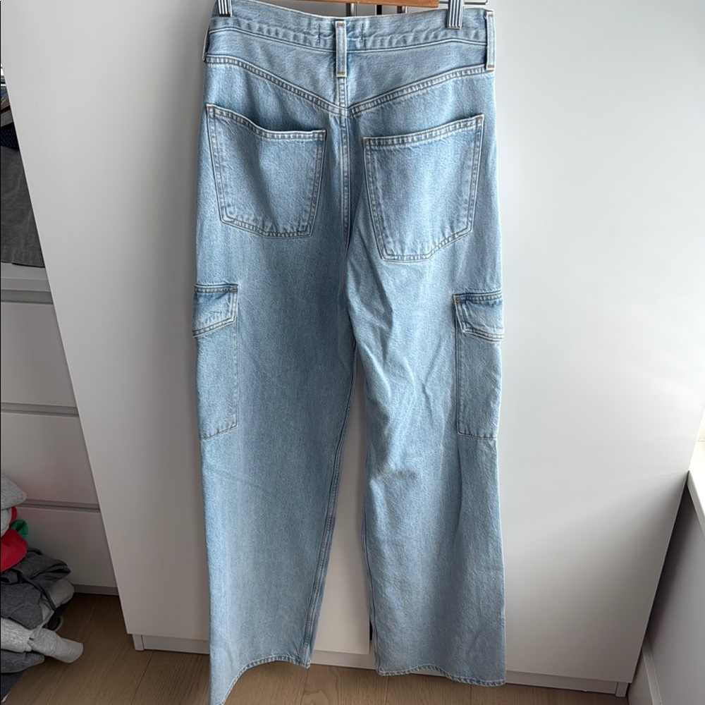 Agolde Minka Blue Cargo Jeans - Picture 4 of 9